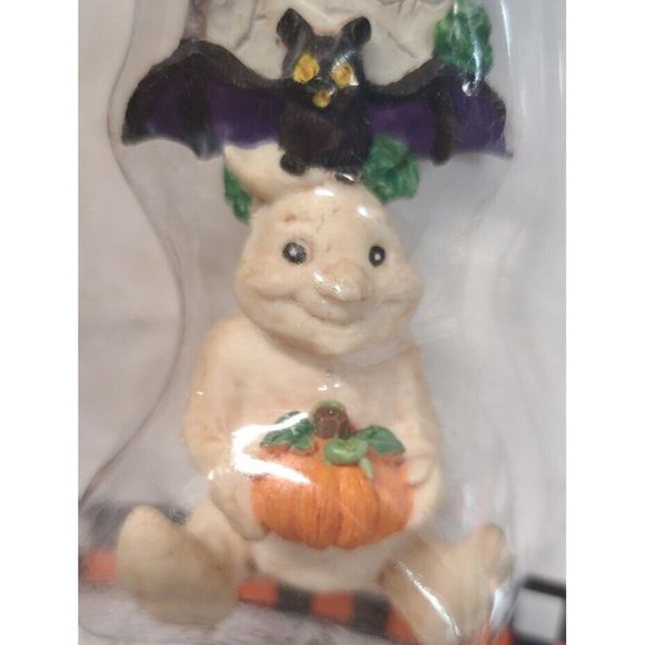 1998 SPOOKY HOLLOW RESIN PENCIL FIGURE HALLOWEEN GHOST BAT GRAVE  PUMPKIN OWL - Picture 4 of 6